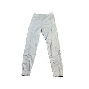 Kyodan Metallic Silver High-Waisted Athletic Leggings Performance‎ Workout Pants